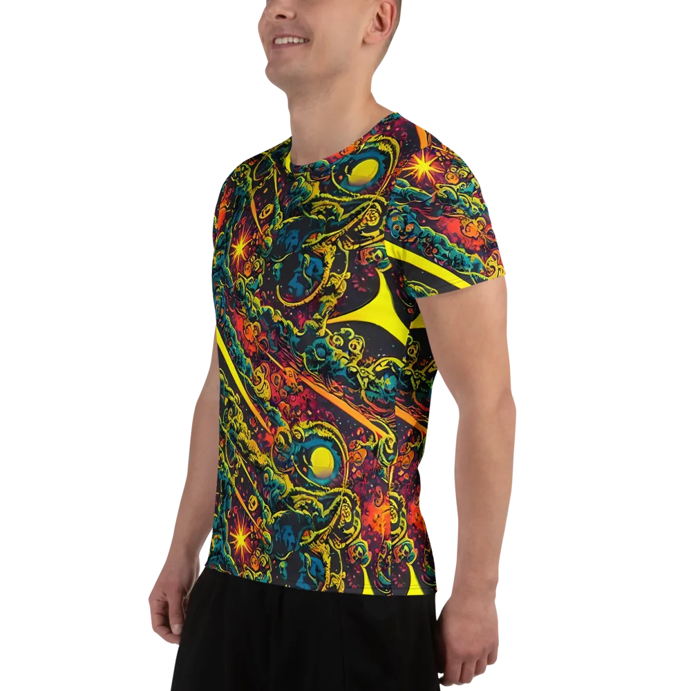 Gogos Galaxy on Men's Athletic T-Shirt — Left