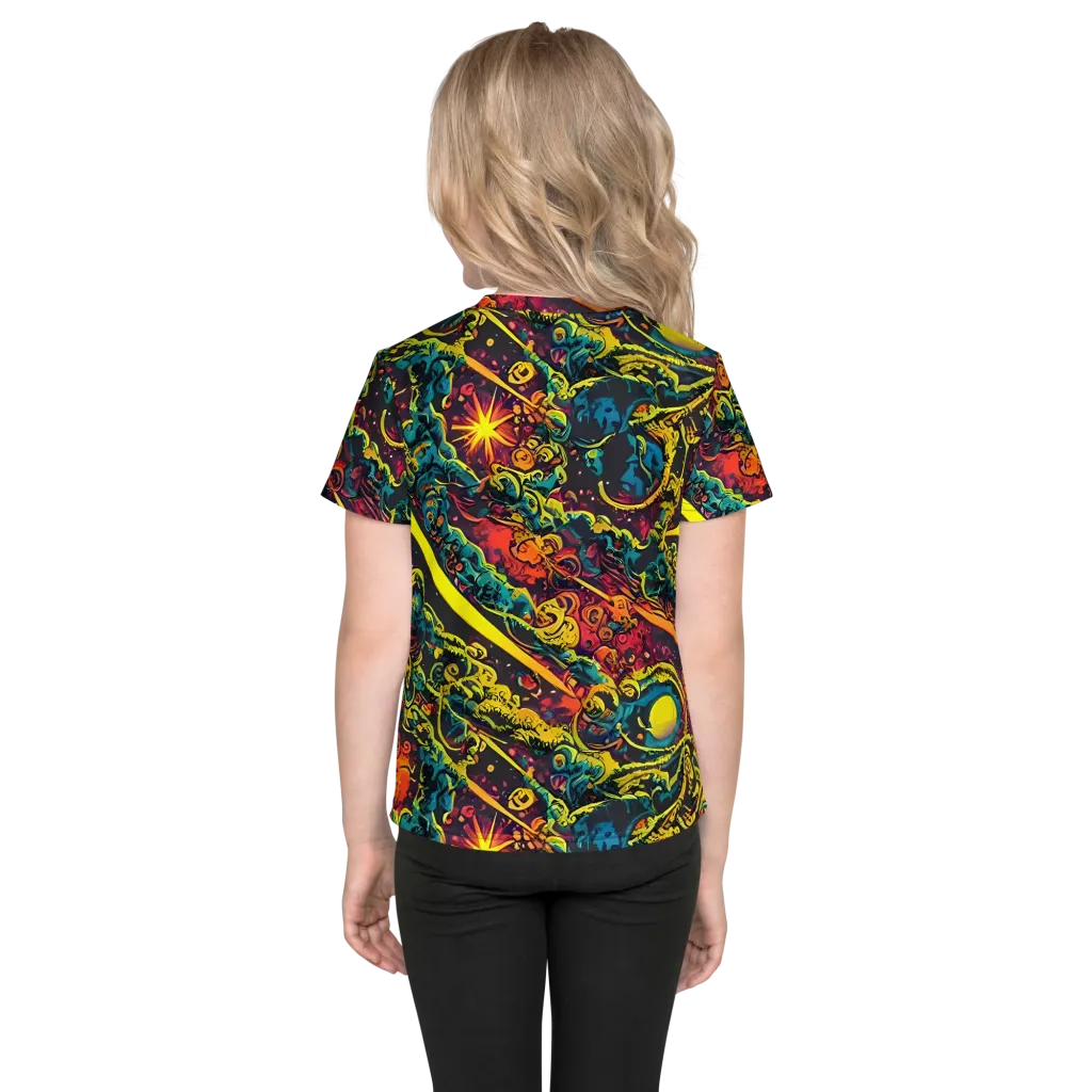 Gogos Galaxy on Kids Crew Neck T-Shirt — Back