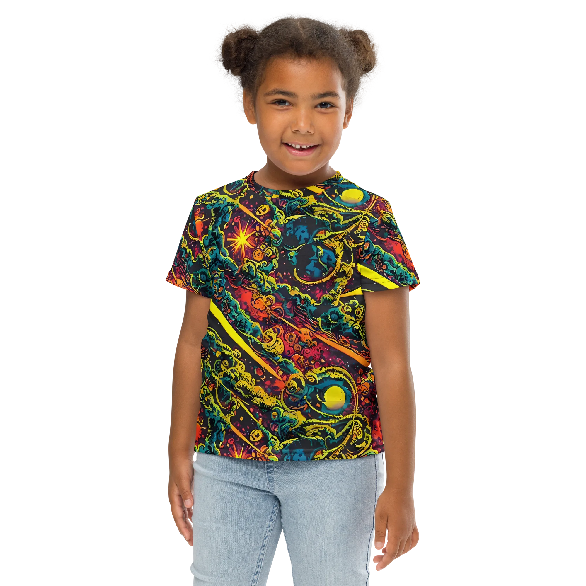 Gogos Galaxy on Kids Crew Neck T-Shirt — Front