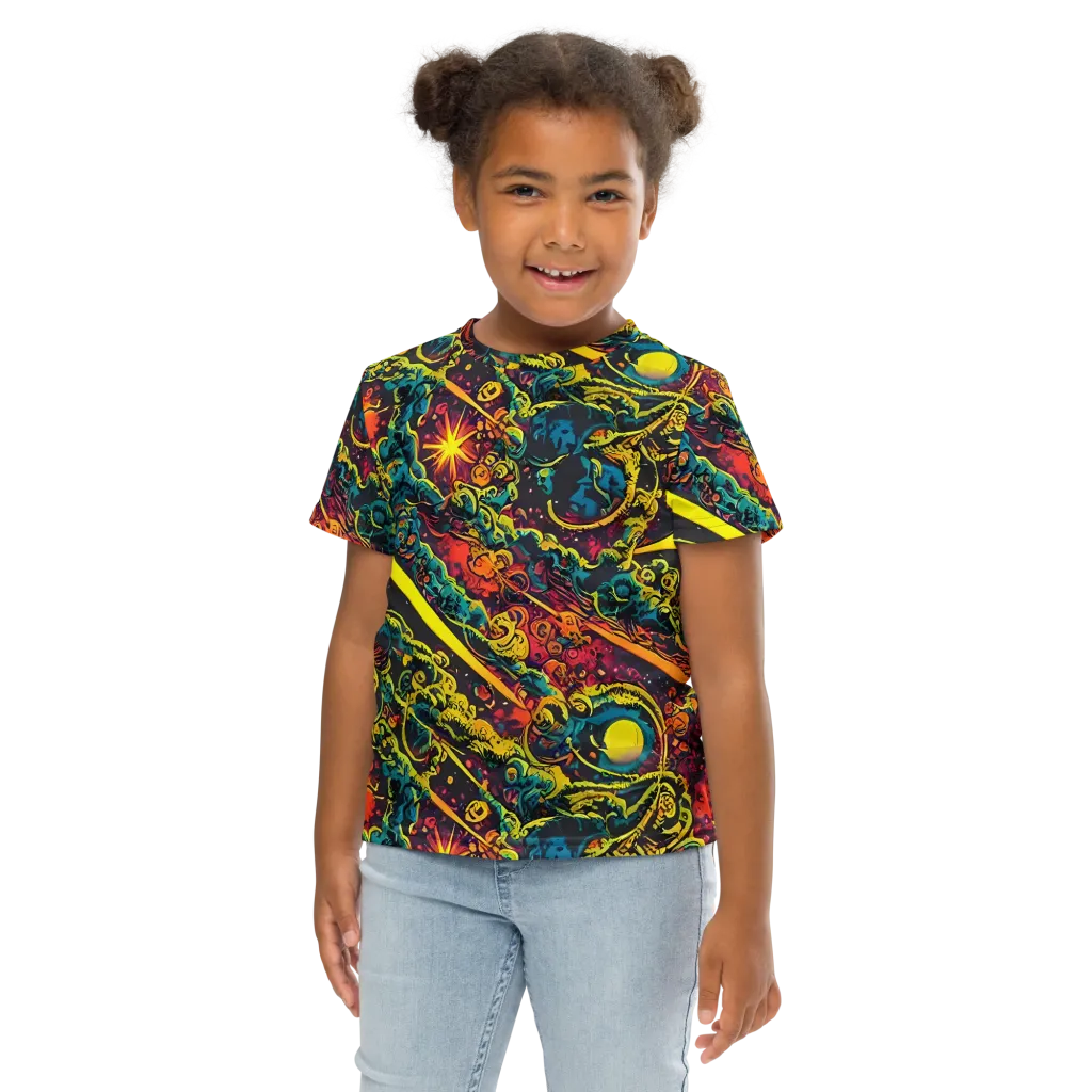 Gogos Galaxy on Kids Crew Neck T-Shirt — Front