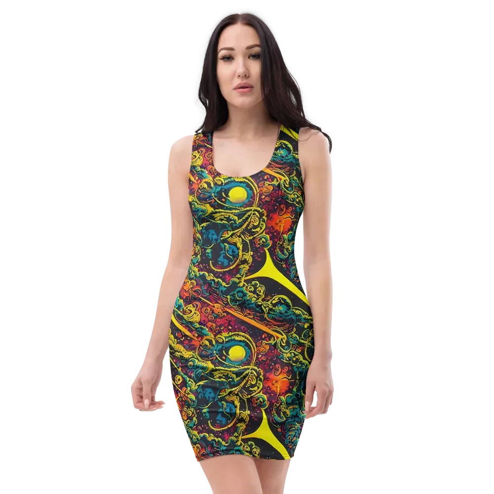 Gogos Galaxy on Bodycon Dress — Front