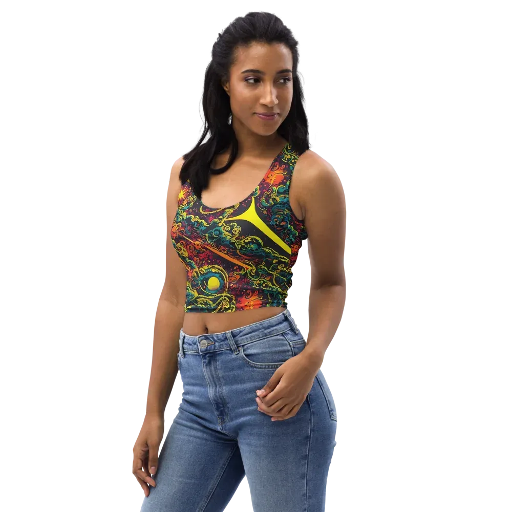 Gogos Galaxy on Crop Top — Left Front
