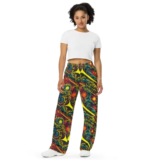 Gogos Galaxy on a Wide-Leg Pants