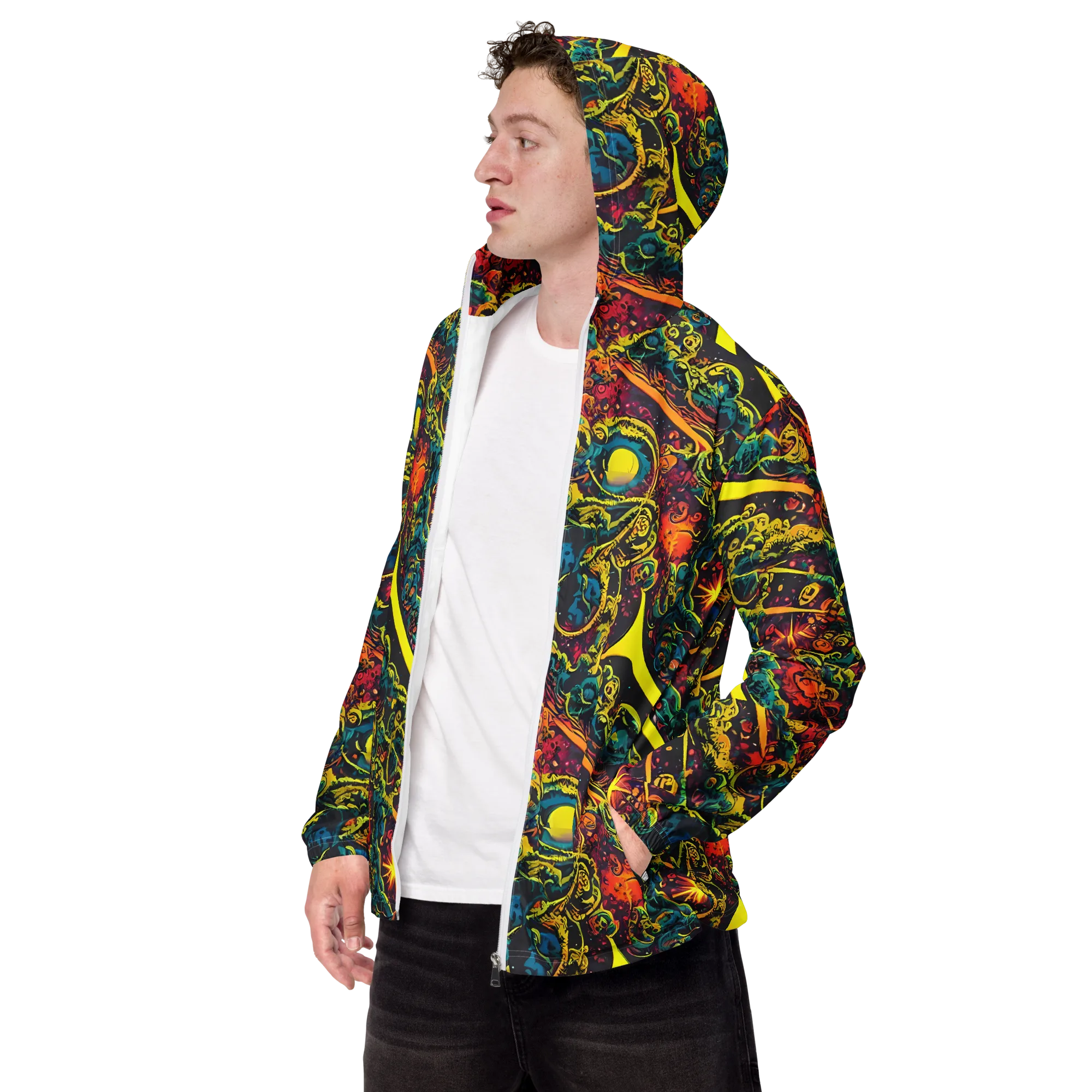 Gogos Galaxy on Men's Windbreaker — Left Front