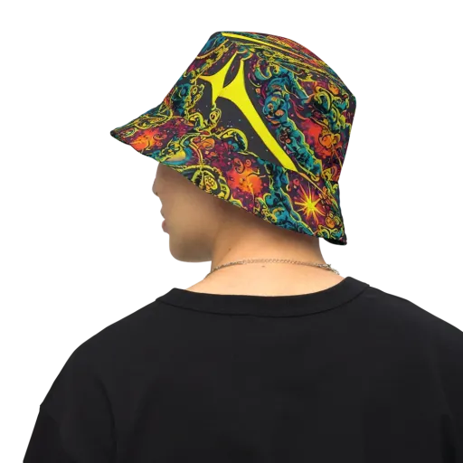 Gogos Galaxy on a Reversible Bucket Hat