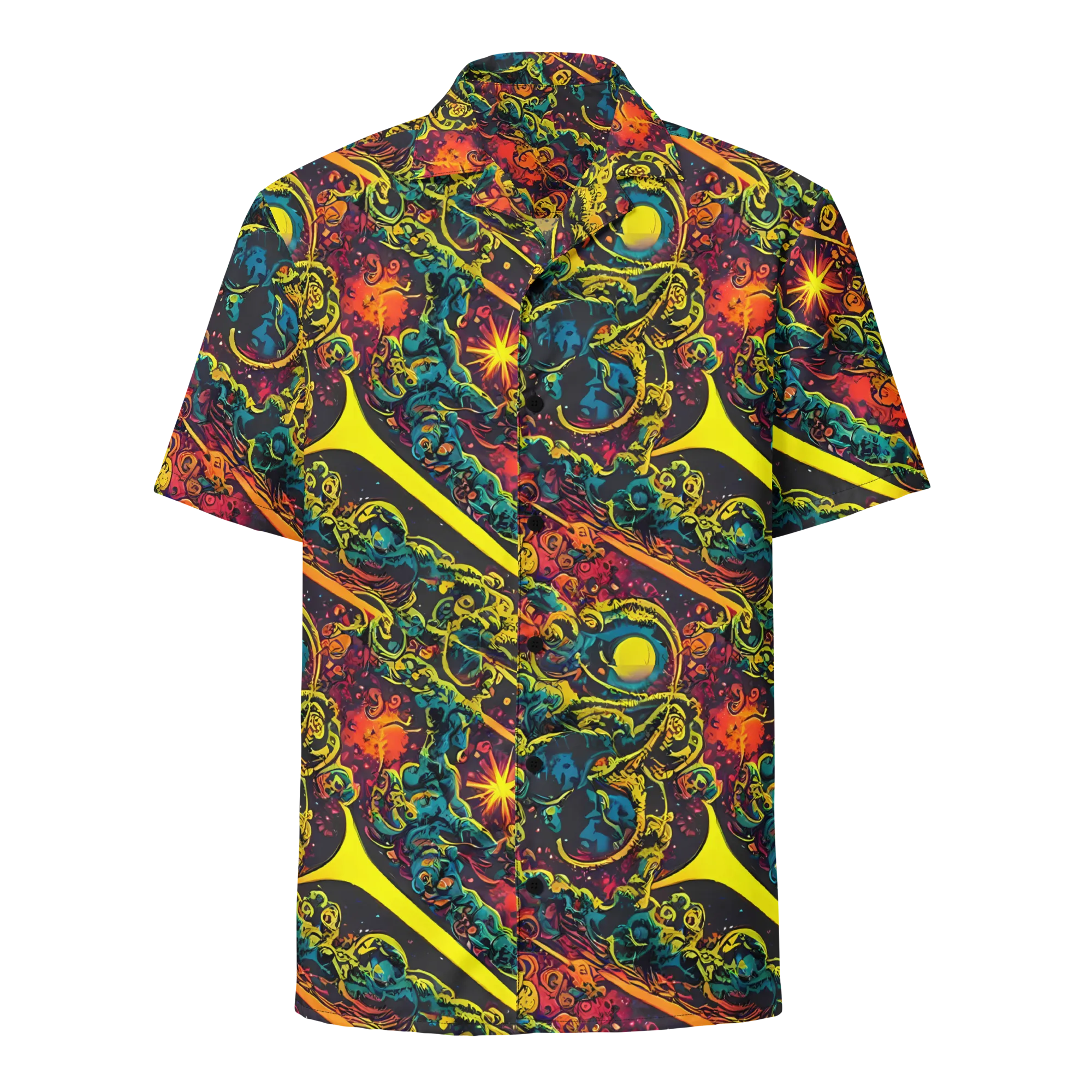 Gogos Galaxy on Button Shirt — Front