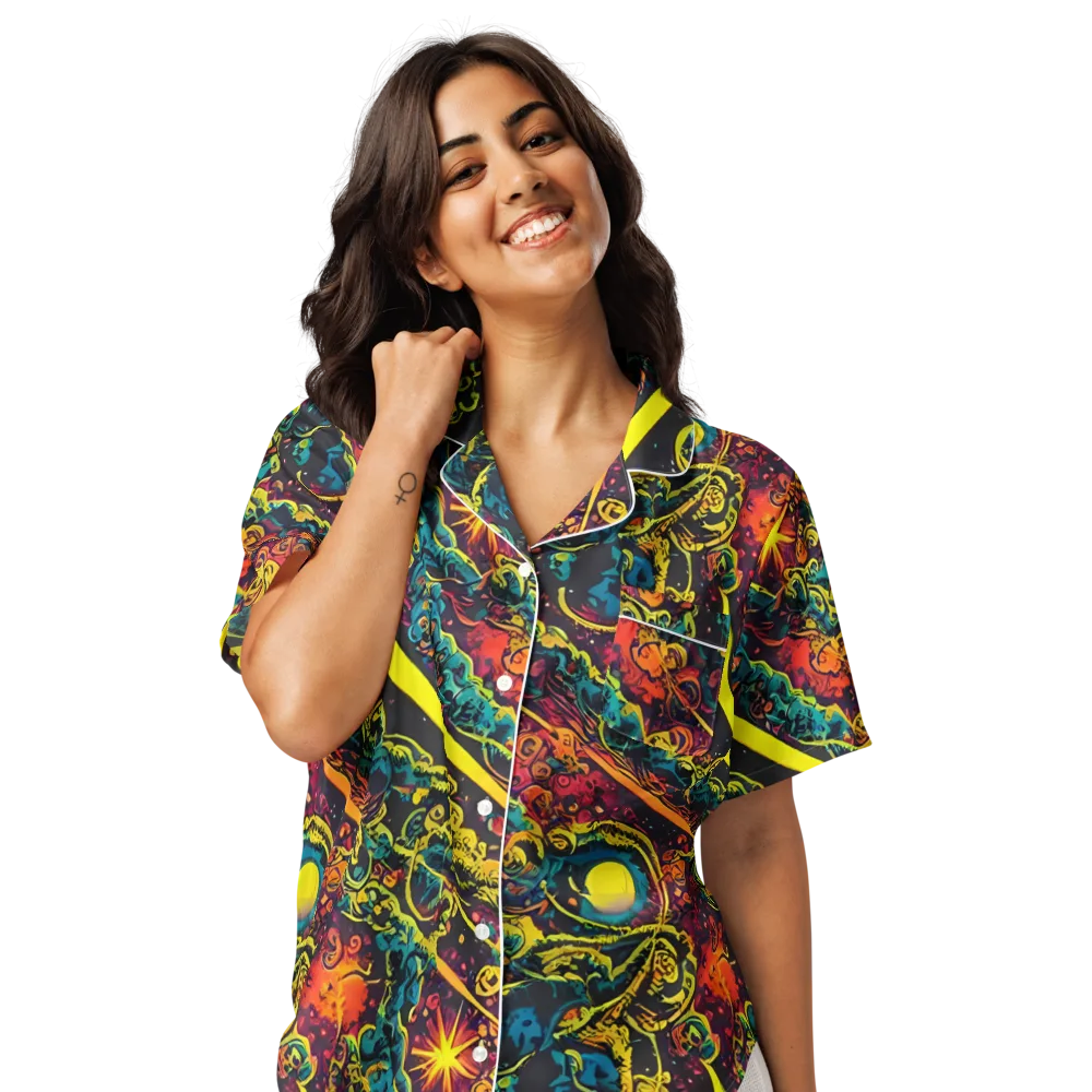 Gogos Galaxy on Women's Short Sleeve Pajama Top — Front