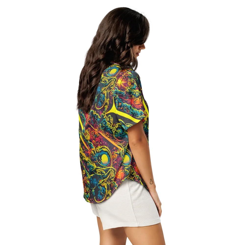 Gogos Galaxy on Women's Short Sleeve Pajama Top — Right Back