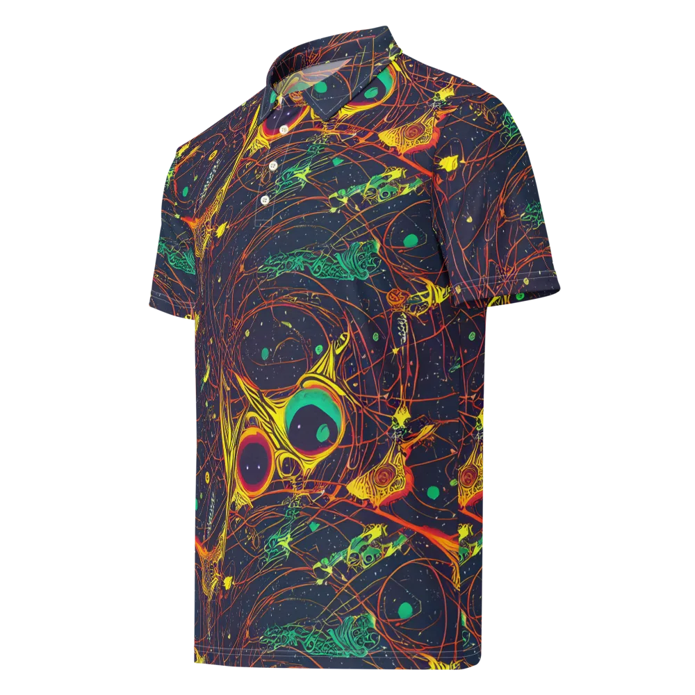 Sonic Universe on Men's Slim Fit Polo Shirt — Left Front