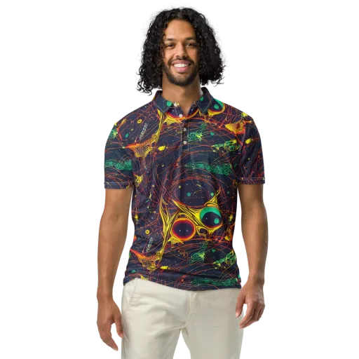 Sonic Universe on a Men's Slim Fit Polo Shirt