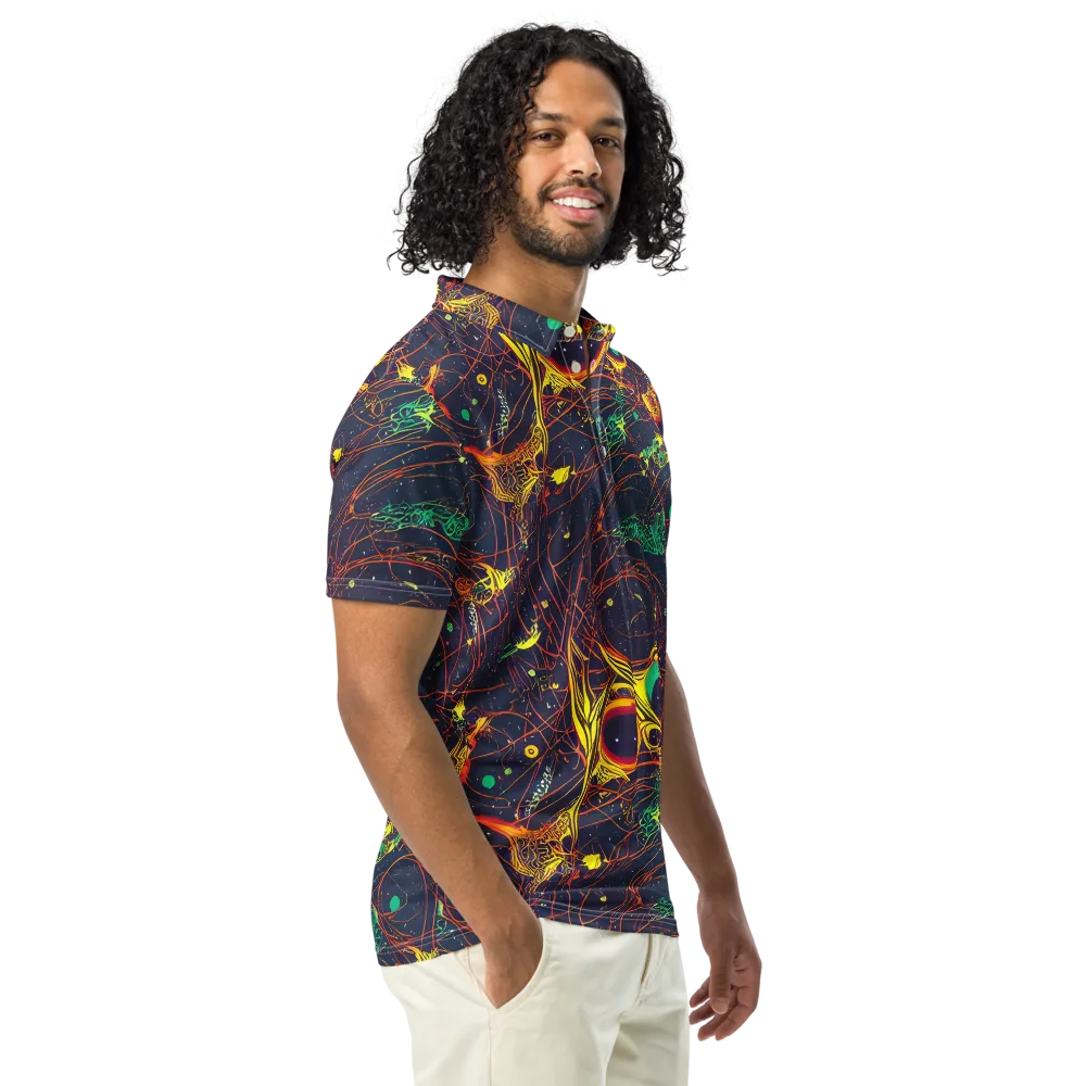 Sonic Universe on Men's Slim Fit Polo Shirt — Right Front