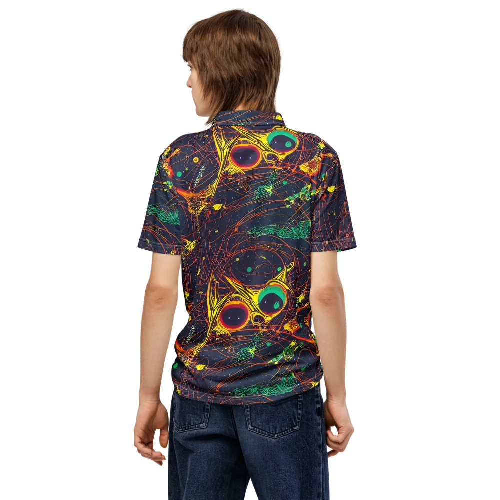 Sonic Universe on Men's Slim Fit Polo Shirt — Back