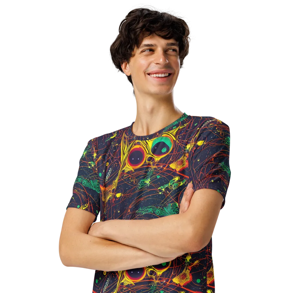 Sonic Universe on Men's Crew Neck T-Shirt — Left Front