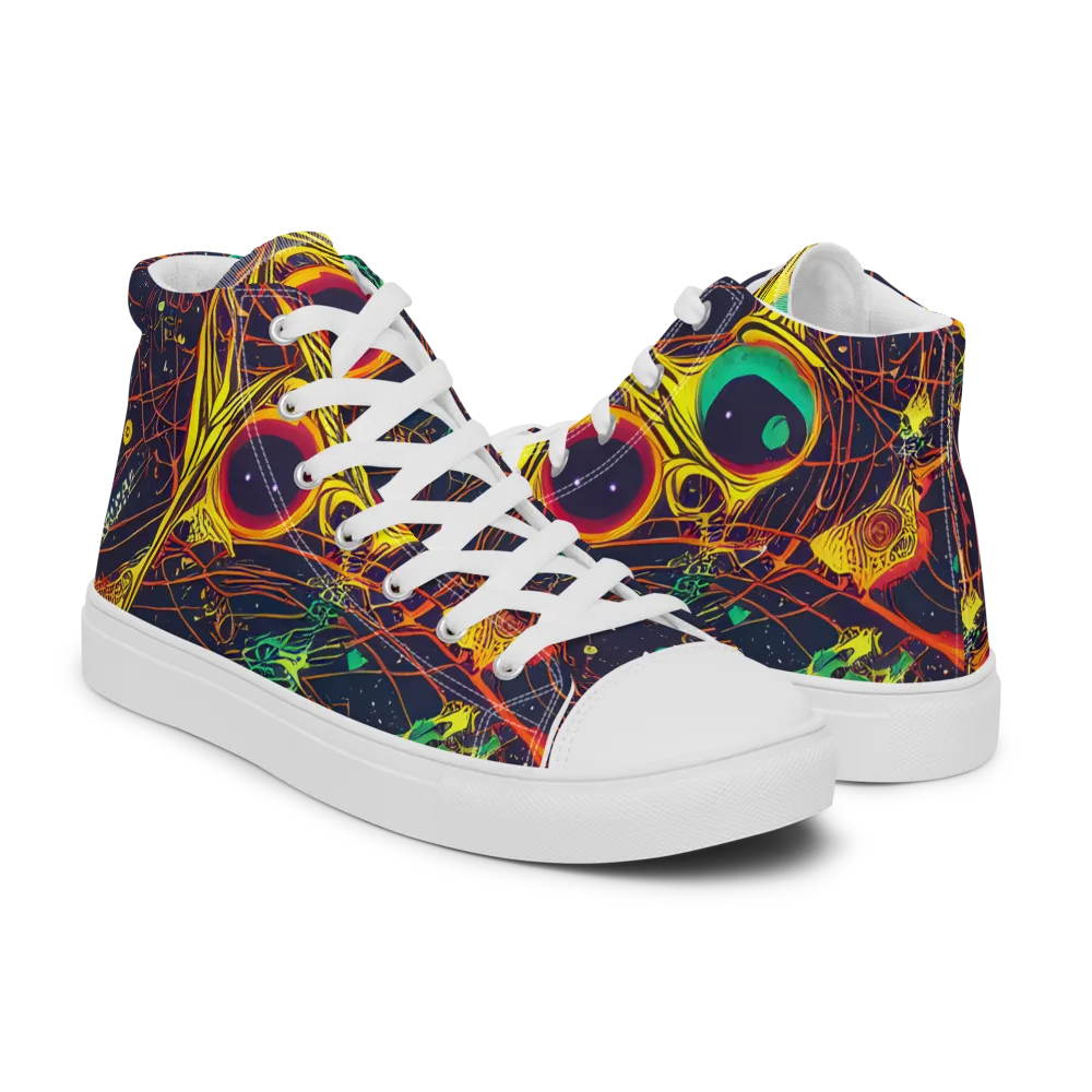 Sonic Universe on Women's High Top Canvas Shoes — Right