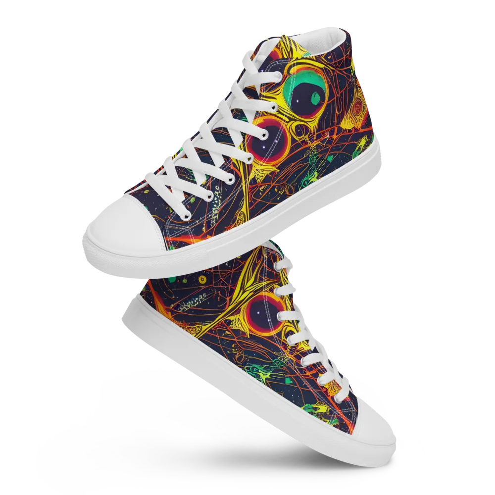 Sonic Universe on Women's High Top Canvas Shoes — Front