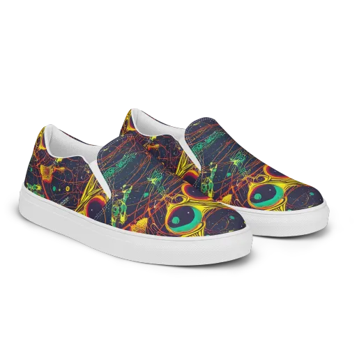 Sonic Universe on a Men's Slip-On Canvas Shoes