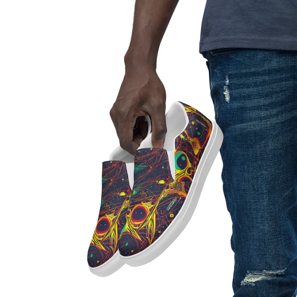 Sonic Universe on Men's Slip-On Canvas Shoes — Left Front