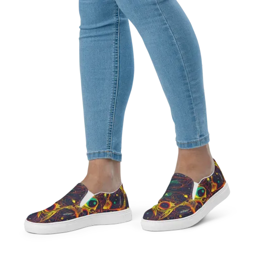 Sonic Universe on a Women's Slip-On Canvas Shoes