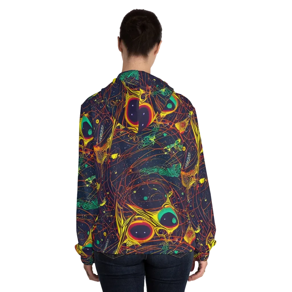Sonic Universe on Women's Full-Zip Hoodie — Back On Person