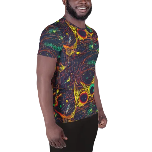 Sonic Universe on a Men's Athletic T-Shirt
