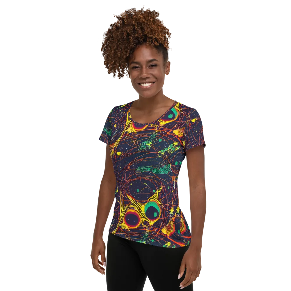 Sonic Universe on Women's Athletic T-Shirt — Left