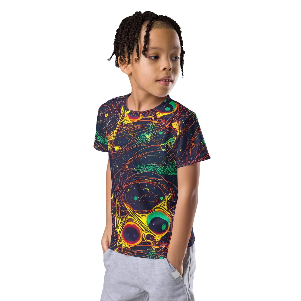Sonic Universe on Kids Crew Neck T-Shirt — Left Front