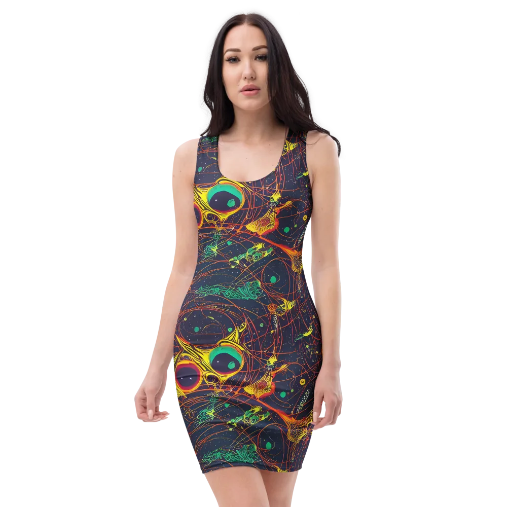 Sonic Universe on Bodycon Dress — Front