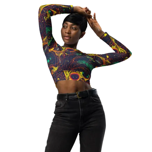 Sonic Universe on a Long Sleeve Crop Top