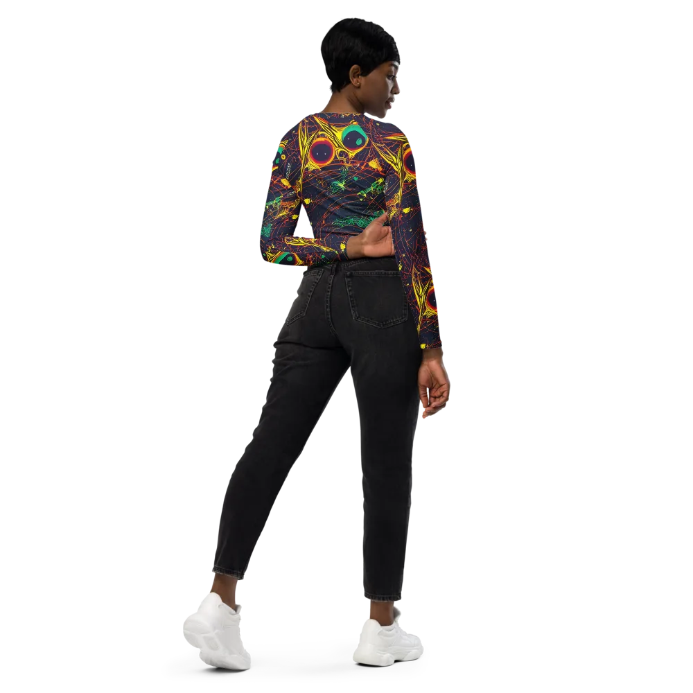 Sonic Universe on Long Sleeve Crop Top — Right Back