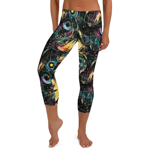 Celestial Echoes on a Capri Leggings