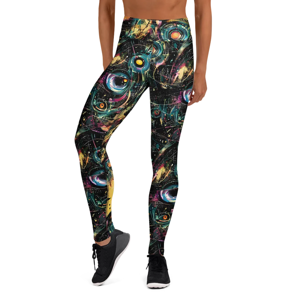 Celestial Echoes on Yoga Leggings — Front