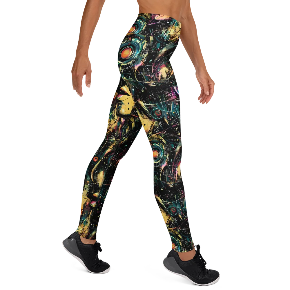 Celestial Echoes on Yoga Leggings — Right