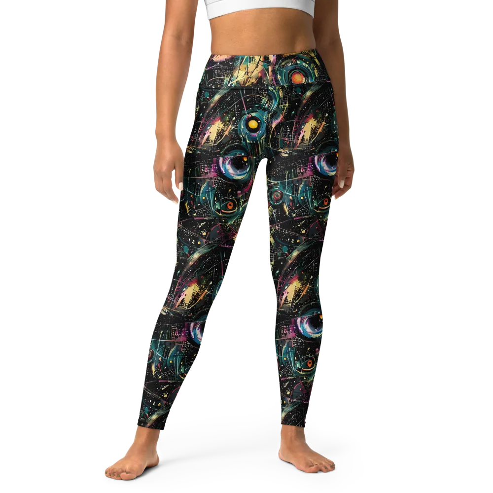 Celestial Echoes on Yoga Leggings — Front