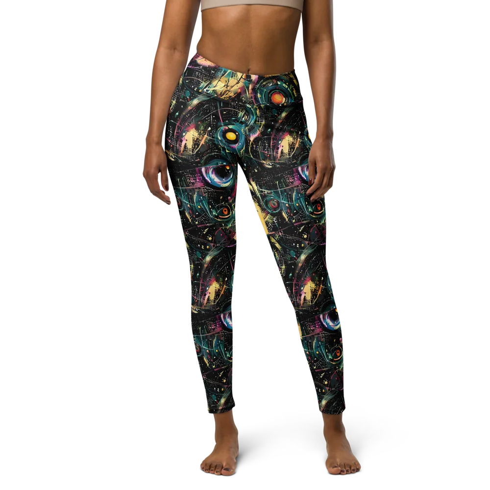 Celestial Echoes on Yoga Leggings — Front