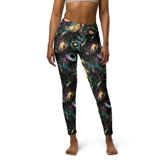 Celestial Echoes on a Yoga Leggings