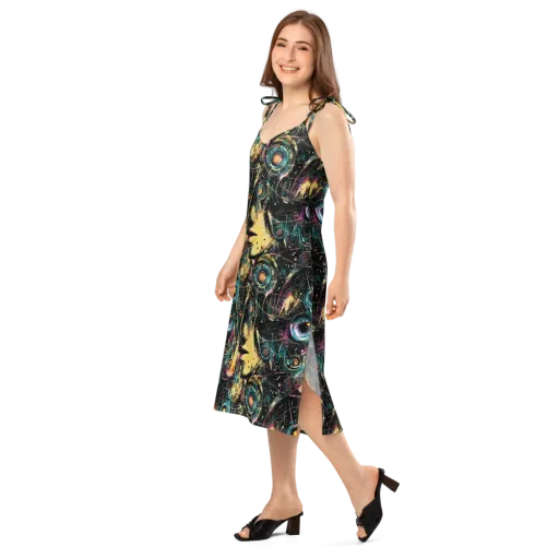 Celestial Echoes on a Slip Dress