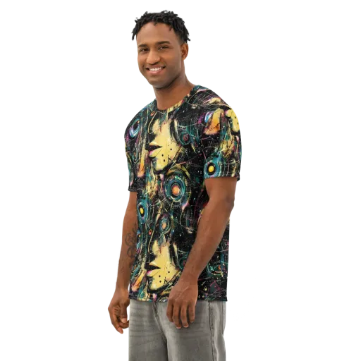 Celestial Echoes on a Men's Cotton Crew Neck T-Shirt