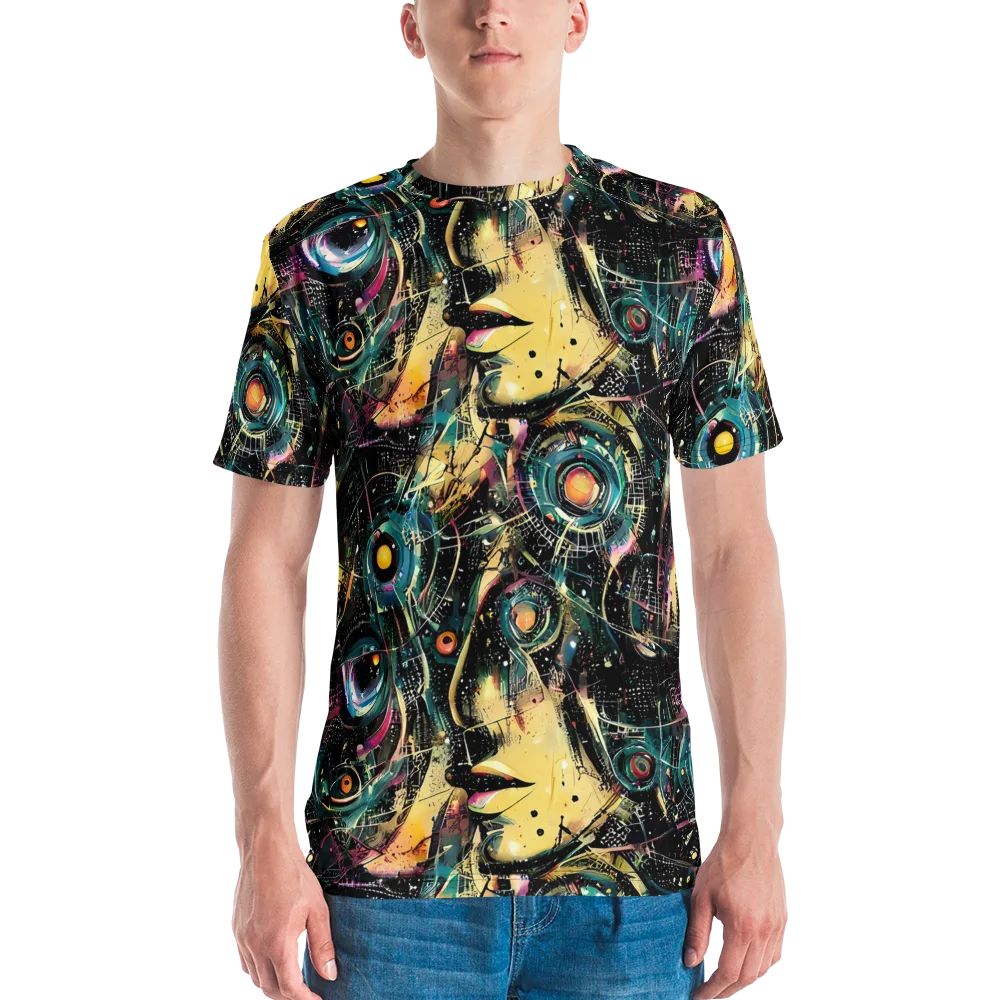 Celestial Echoes on Men's Crew Neck T-Shirt — Front