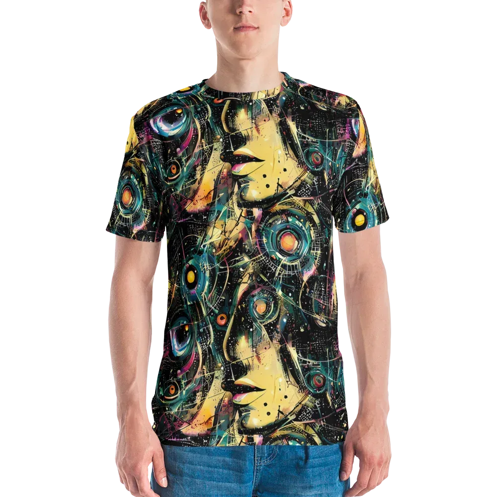 Celestial Echoes on Men's Crew Neck T-Shirt — Front