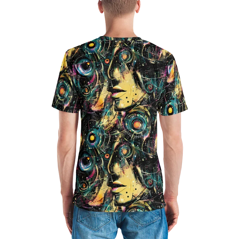 Celestial Echoes on Men's Crew Neck T-Shirt — Back