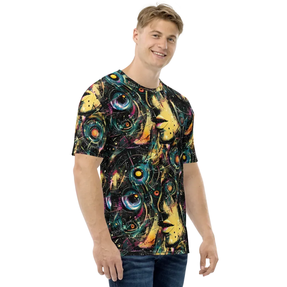 Celestial Echoes on Men's Crew Neck T-Shirt — Right