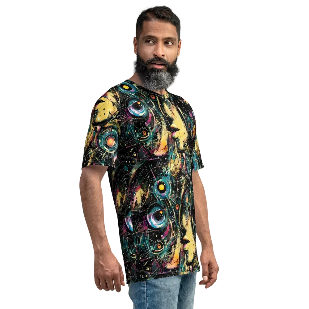 Celestial Echoes on Men's Crew Neck T-Shirt — Right