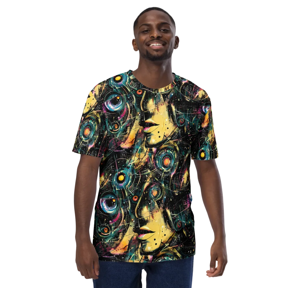 Celestial Echoes on Men's Crew Neck T-Shirt — Front