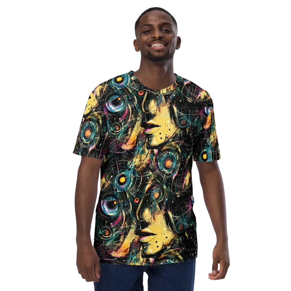 Celestial Echoes on Men's Crew Neck T-Shirt — Front