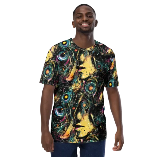 Celestial Echoes on a Men's Crew Neck T-Shirt