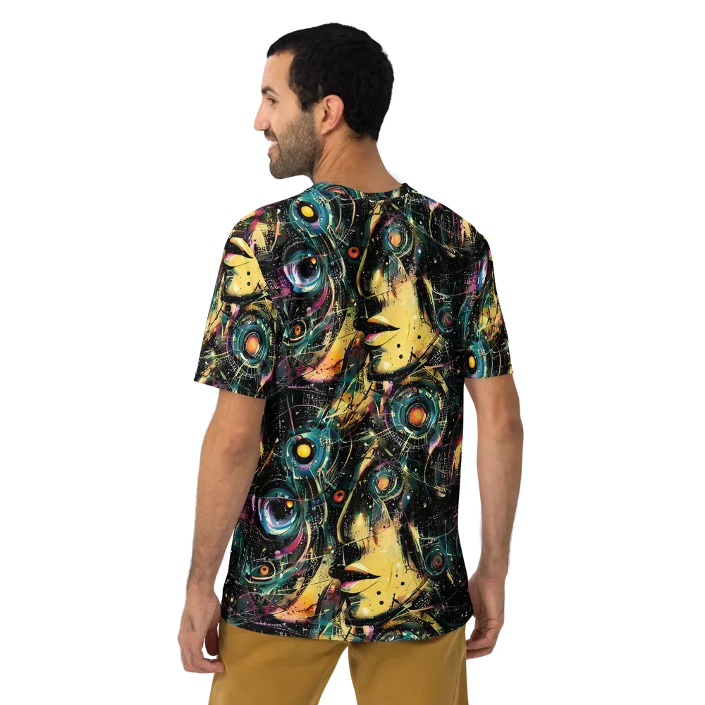 Celestial Echoes on Men's Crew Neck T-Shirt — Back