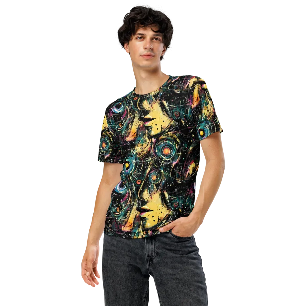 Celestial Echoes on Men's Crew Neck T-Shirt — Front
