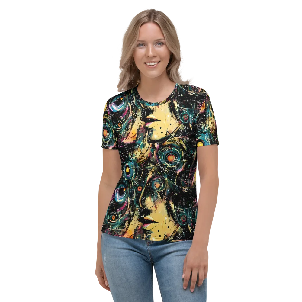 Celestial Echoes on Women's Crew Neck T-Shirt — Front