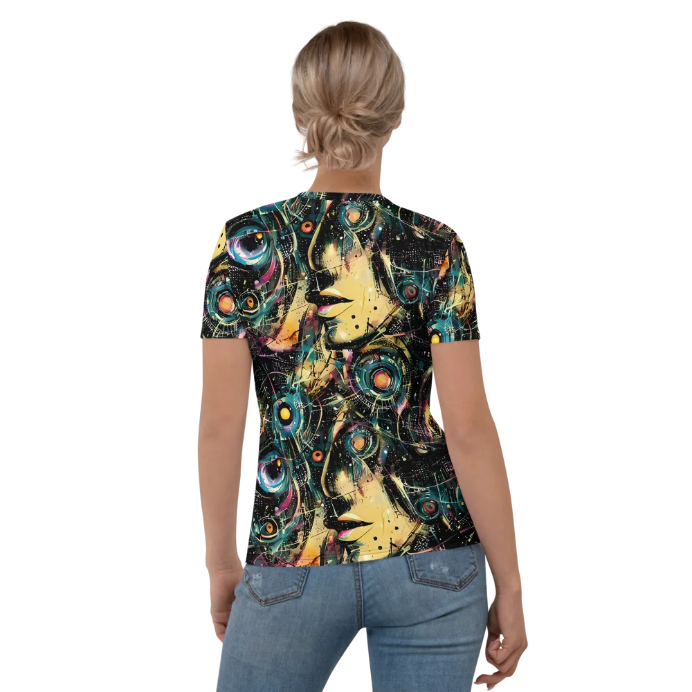 Celestial Echoes on Women's Crew Neck T-Shirt — Back
