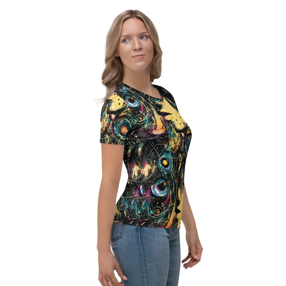 Celestial Echoes on Women's Crew Neck T-Shirt — Right